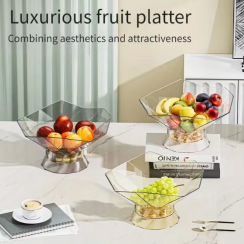 25 Pks Transparent Drain Fruit Tray