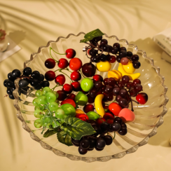 13 Pks Transparent Crystal Glass Fruit Plate