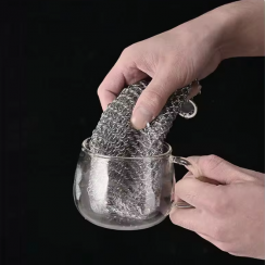 15 Pks Stainless Steel Kitchen Pot Scrubber with Chainmail